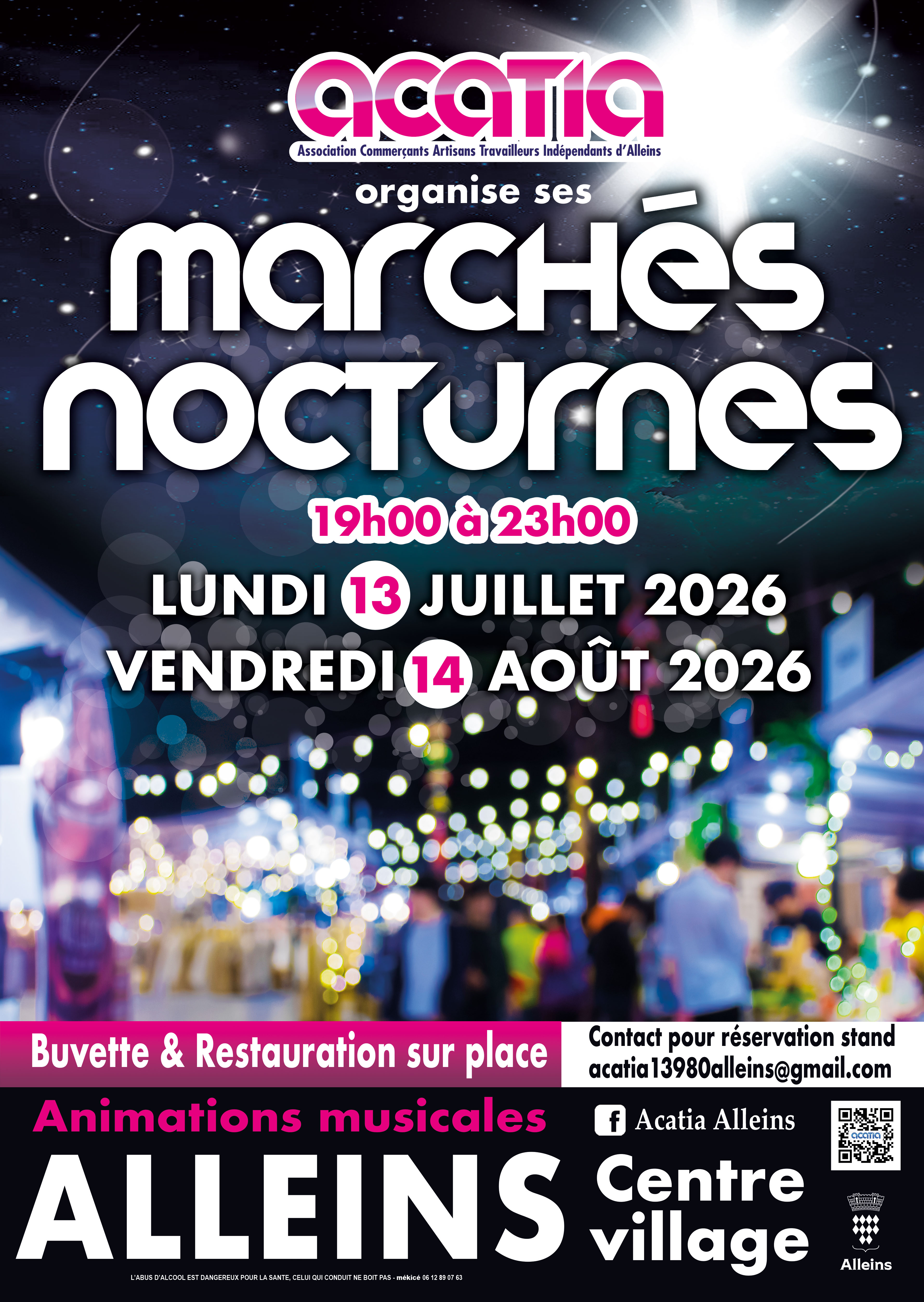 Marchés Nocturnes 14 Aout 2026
